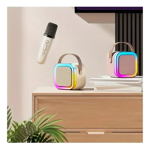 Mini Parlante Karaoke Bt Con Microfono Usb Natural
