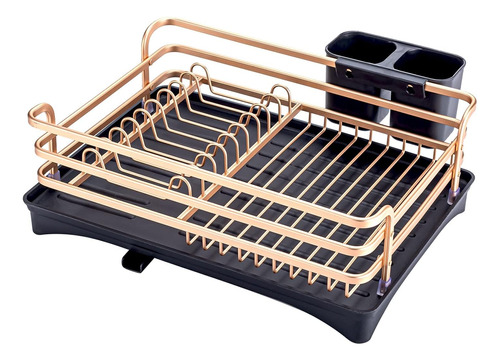 Aluminum Alloy Dish Rack With Drain Outlet Dish Storage