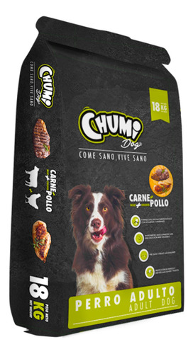  Alimento Chumi Dog Perro Adulto Sabor Mix En Bolsa 18kg 