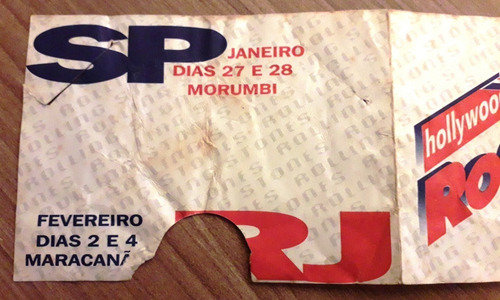 Ingresso Hollywood Rock - Rolling Stones 1995