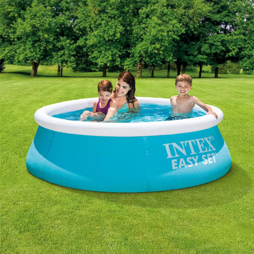 Piscina Inflável 886 Litros Easy Set Com Bomba De Ar Intex Cor Azul