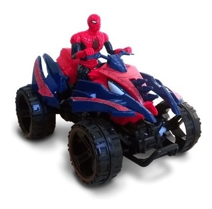 Cuatriciclo Friccion Spiderman De 24 Cm Con Figura