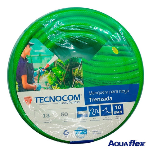 Imagen 2 de 9 de Reel Porta Manguera 20m Y Kit De Riego A1033 Aquaflex