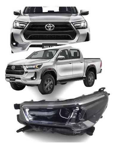 Farol Esquerdo Full Led Hilux 21/24 Pequena Recuperação (Usado)