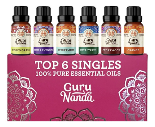 Gurunanda 6 Aceite Esencial 100% Puro Relajante Antiestres 