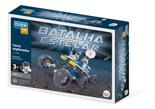 Imagem 2 de 2 de Blocos De Montar Carro Explorador 128 Peças - Click It