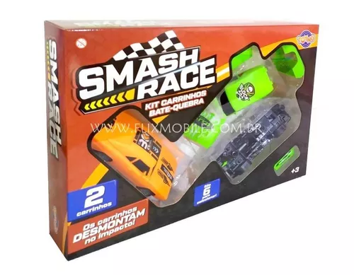 Carrinho Bate E Quebra Smash Race A Fricção Plástico Colorido