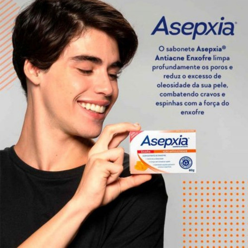 Sabonete Asepxia Enxofre Ação Anti Oleosidade - 80g 5 Unid