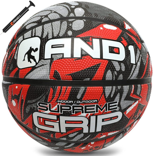 Balon De Basquetbol And1 Supreme Grip Con Bomba Tamaño 7 Of