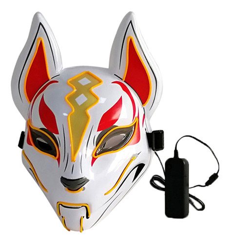 Máscara Completa Face Shield Glowing Party Fox Color Cosplay