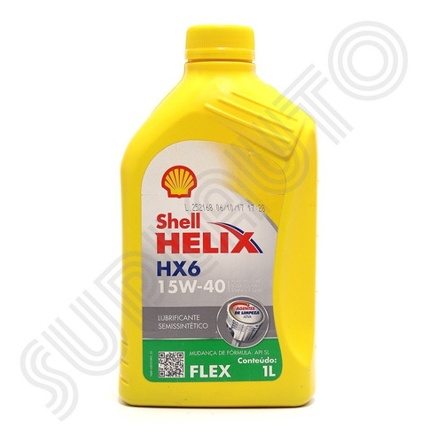 Óleo Do Motor 15w40 Semi-sintetico Hx6 - Shell - 1 Litro