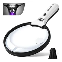 Comprar Lupa Grande Con Luz, Lupa 10x 25x 45x Lupa De Mano Ilumin