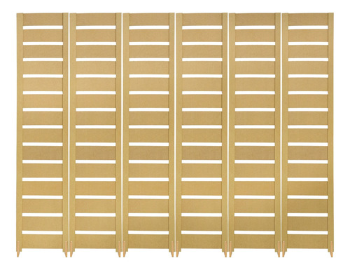 6 Divisória Slim Com Pés Reto Separador Ambiente Mdf Nc