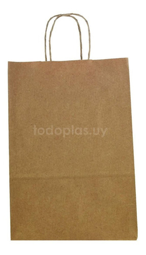 Bolsas De Papel Marron Kraft 26x35x12 Cm - Pack 100 Unidades