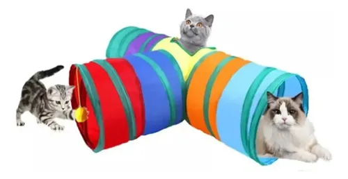 Túnel Labirinto para Gatos Cães Interativo Cat Brinquedo Pet Cor Arco-íris T — R$ 34,76 em Mercado Livre, 40% OFF