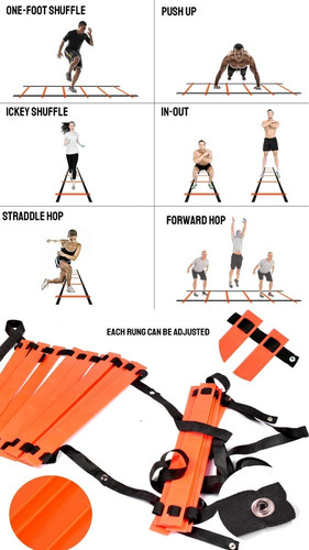 Imagen 2 de 7 de Escalera De Coordinación Y Entrenamiento Fútbol Velocidad