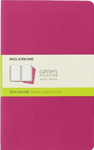 Moleskine Cahier Journal, Large, Plain, Kinetic Pink (8.25 X