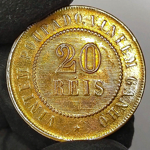 Brasil 20 Réis 1889 Moneda Antigua