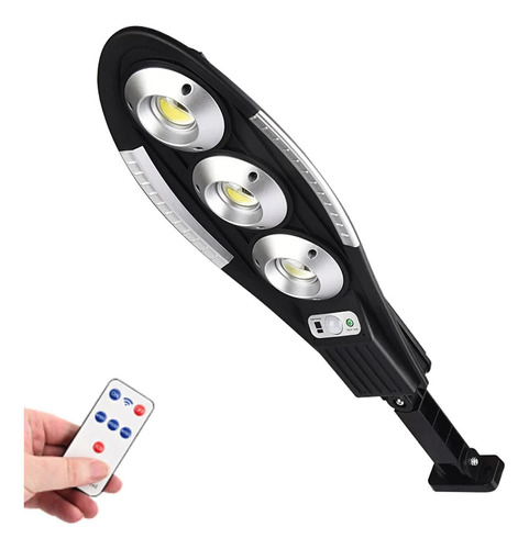 Lampara 3led Oval Solar Soporte Sensor De Movimiento Control