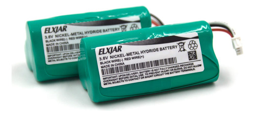 Elxjar (paquete De 2) Batería De Repuesto De 3.6v 730mah