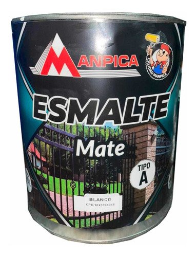 Pintura Negro Mate Esmalte Manpica 1/4