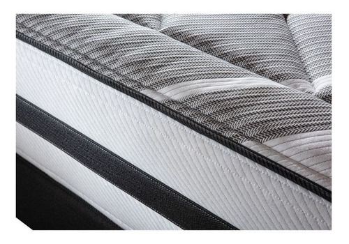 Imagen 3 de 3 de Colchón King de resortes Rosen Driven blanco y gris claro y negro - 180cm x 200cm x 32cm