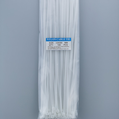 Tirrap Tie Wrap Tirraje Amarre Plástico 30 Cm Blanco Nylon