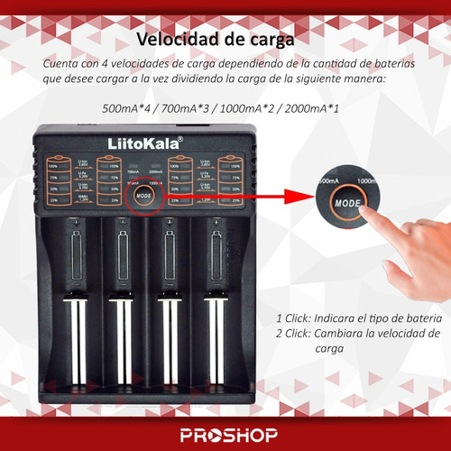 Cargador Cuadruple Inteligente Pila Aa Aaa 26650 18650 14500