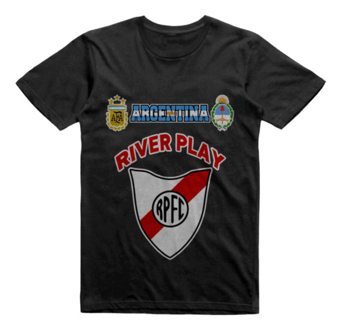 Remera Infantil Negra River Play Punta Alta