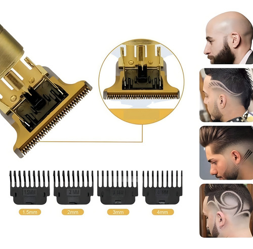 Maquina Cortar Cabelo Barba Dragão Acabamento Sem Fio Detalhe
