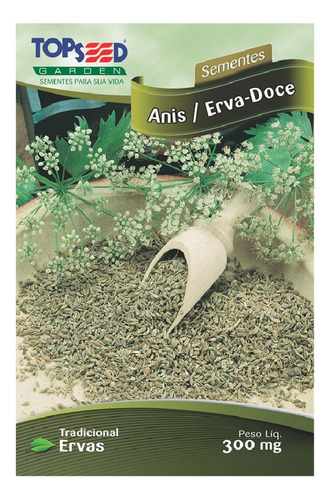 Sementes Erva-doce Anis Tempero Vasos E Jardins 3 Envelopes