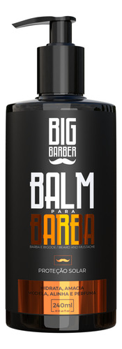Balm Para Barba Big Barber 240ml Bancada Amacia Alinha Fios