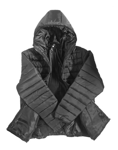 Campera Hombre Capucha Inflable Microfibra Alta Termicidad