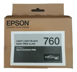 Cartucho De Tinta Epson 760 Light Light Black, Para P600