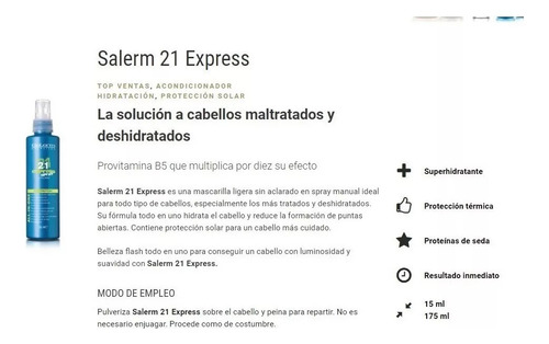 Salerm 21 Express 175ml + Aceite Yellow Biokera 75 Ml