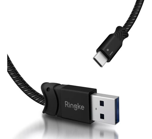 Cable Ringke Original Usb C A Usb Smart Fish Reforzado Negro