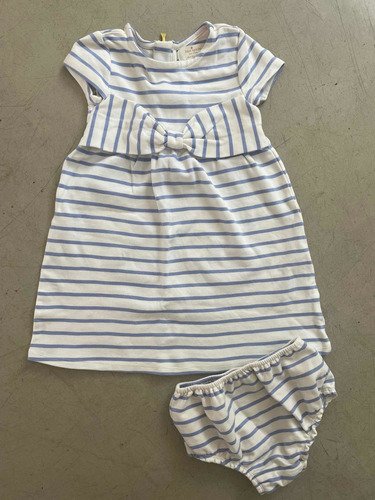 Vestido Rayado Con Bombachudo Kate Spade Beba Nena 24 Meses