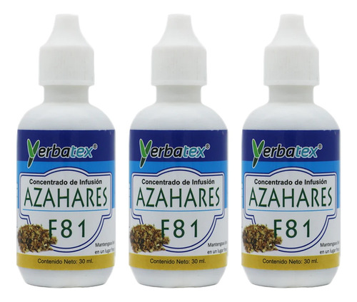 3 Extractos De Hierbas Azahares F81 En Gotas 30ml