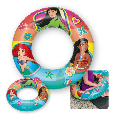 Piscina Quadrada 2000l + Capa, Forro + Bola E Boias Disney