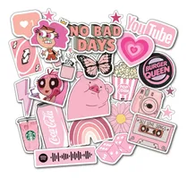 Comprar  Stickers Calcos Rosa Pink X25 Termo Mate Compu Celu