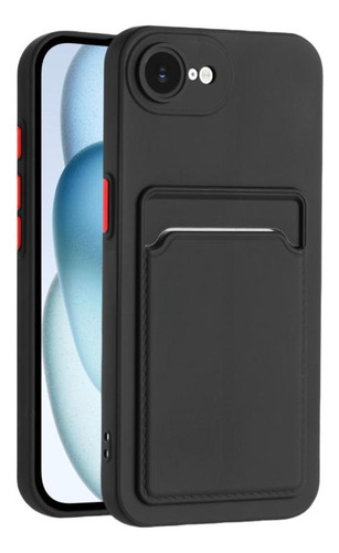 Capa Tpu Para iPhone 16e Com Slot Para Cartão