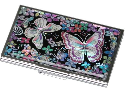 Mother Of Pearl Womens Business Card Case Name Id Credit Car