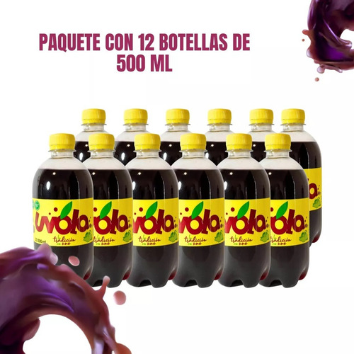 Uvola Refresco Sabor Uva Y Limon 500ml (12 Botellas)
