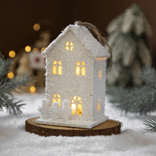 Colgante De Árbol De Navidad, Casa De Pueblo Con Estilo F