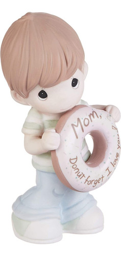 193014 Mom Forget I Love You Boy With Donut Bisque Figu...
