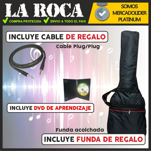 Imagen 5 de 10 de Guitarra Electrica Stratocaster Jay Turser Con Funda Y Dvd