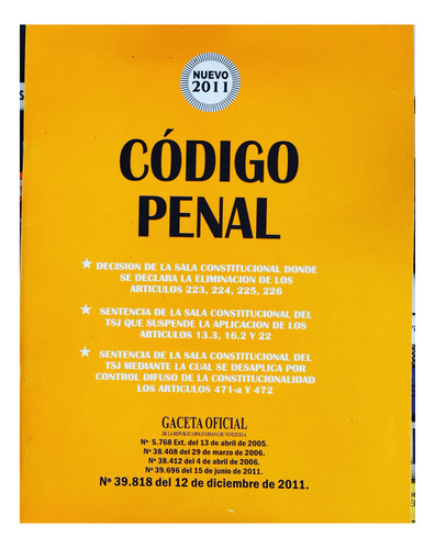 Código Penal Tipo Revista Actualizado. Nuevo Del 12/12/2011