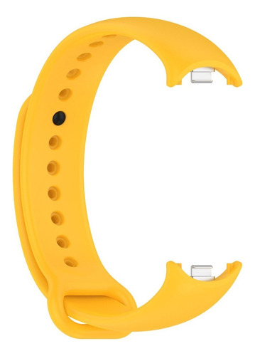 Pulseira Silicone Trava Metal Sport Para Xiaomi Mi Band 8 Cor Amarelo