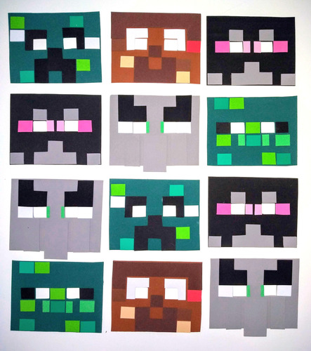 Antifaces Minecraft X 10 Unid Souvenirs