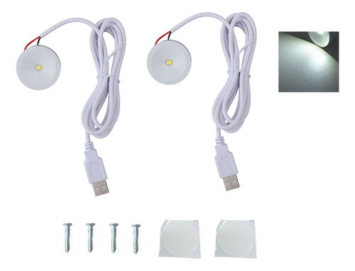 Mini 2 Juegos De Led Usb Redondos De 5 V, 1 W, Para El Cuida